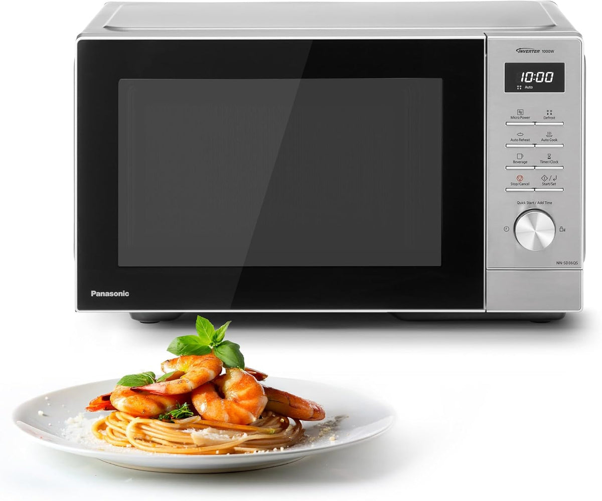 Fours micro-ondes Panasonic – 29 L | 1000 W, Noir/Argent – NN-SD36QSEPG Four à Micro-Ondes Solo en acier inoxydable