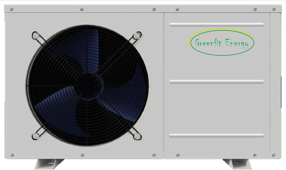 Pompes à chaleur Greenfit Energy | 10,8 kW, 10 kW – Gris/Noir | Pompe à chaleur aérothermique monoblock Inverter