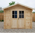 Abris de jardin Gardy Shelter | 9 m, 40 mm – 20 mm | 4 mm, Marron – Abri de Jardin Bois Massif ² | Épaisseur, Toit Voliges