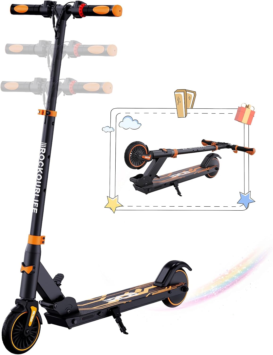 RCB TECH Trottinettes électriques, Noir/Orange