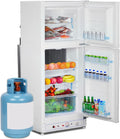 réfrigérateur SMETA – 220 V | 175 L, 46 L – Blanc | Frigo à Gaz avec Congélateur, Camping Car Silencieux – Frigo à Gaz pour Caravane