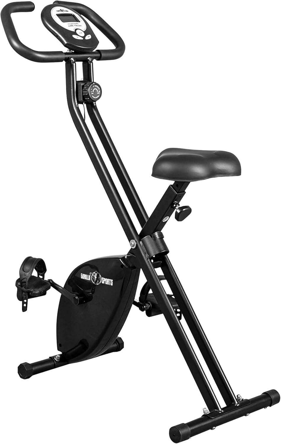 Cardio-training Gorilla Sports – Noir | Vélo d'appartement X-Frame Pliable