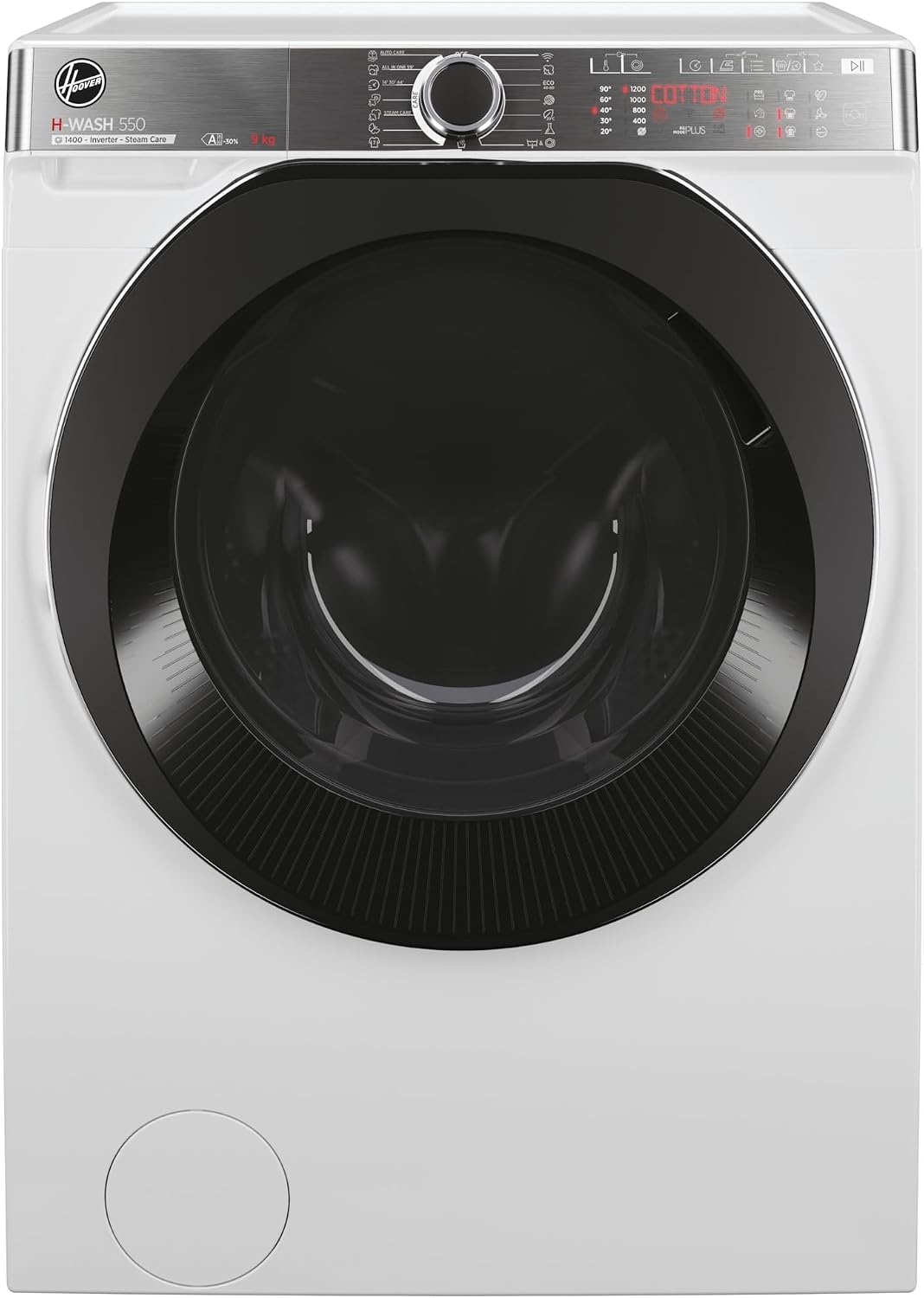 lave-linge Hoover | machine à laver, Blanc/Noir – LAVATR H5WPB 49BC9/1-S