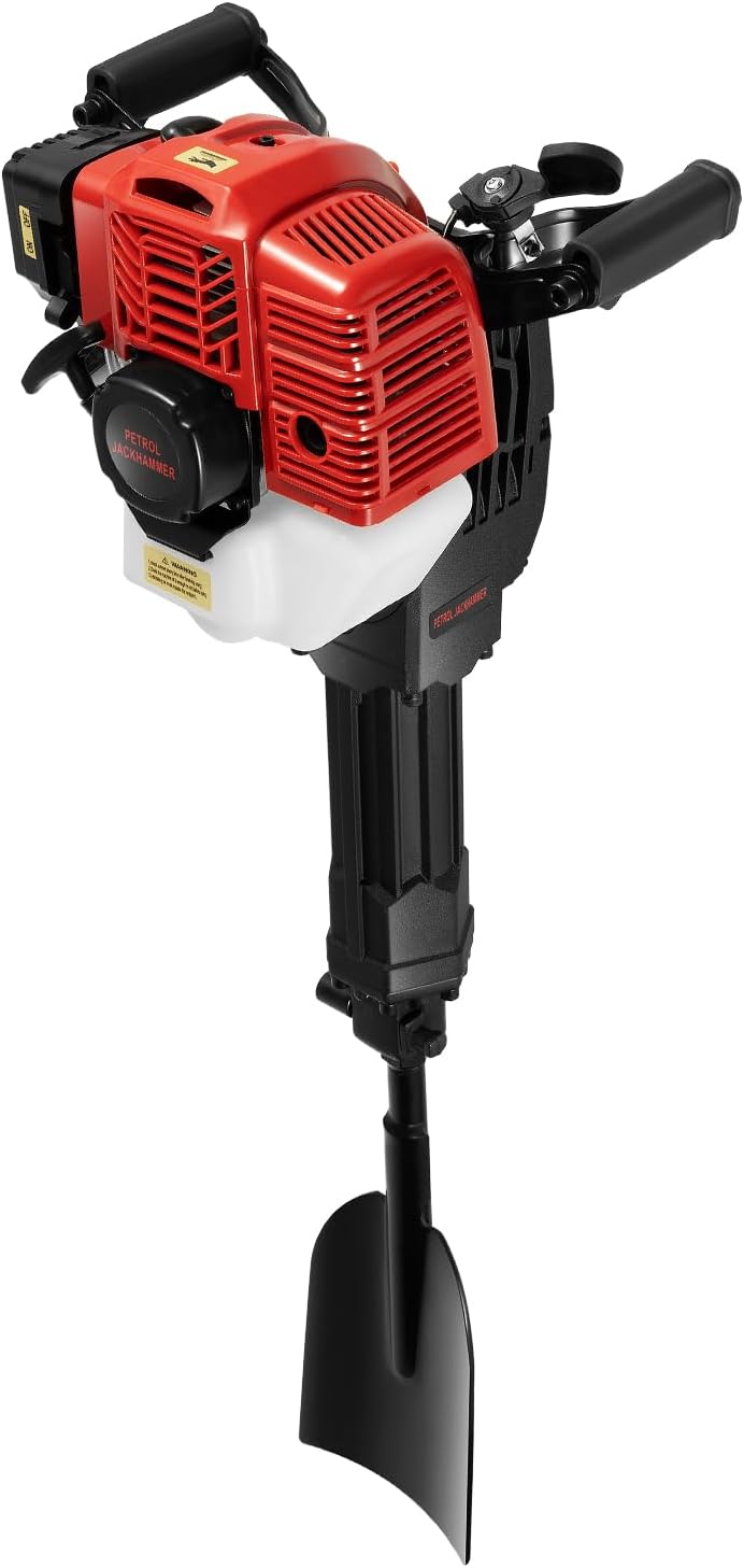 Tagowao Bêches-tarières, 1900 W – Rouge/Noir/Blanc | 52CC Fraise à creuser les arbres, portable – moteur à essence