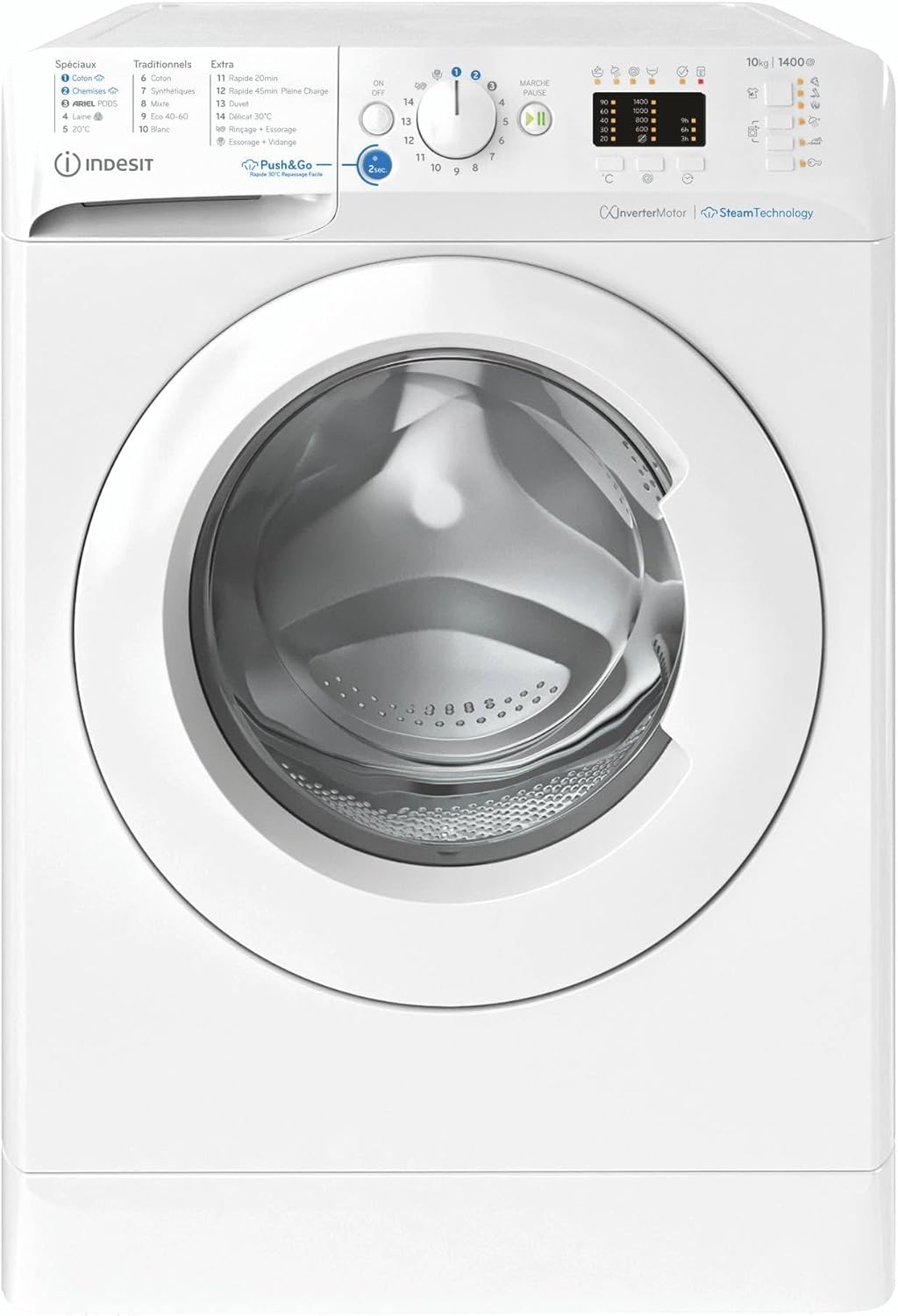 lave-linge Indesit | machine à laver, Blanc – Lave linge Frontal BWA71295XWVFR