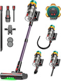 Aspirateurs Kuibu – 600 W | 2 l, Violet/Noir/Jaune – Aspirateur sans fil 50 000 Pa/ /65 min | bac à poussière