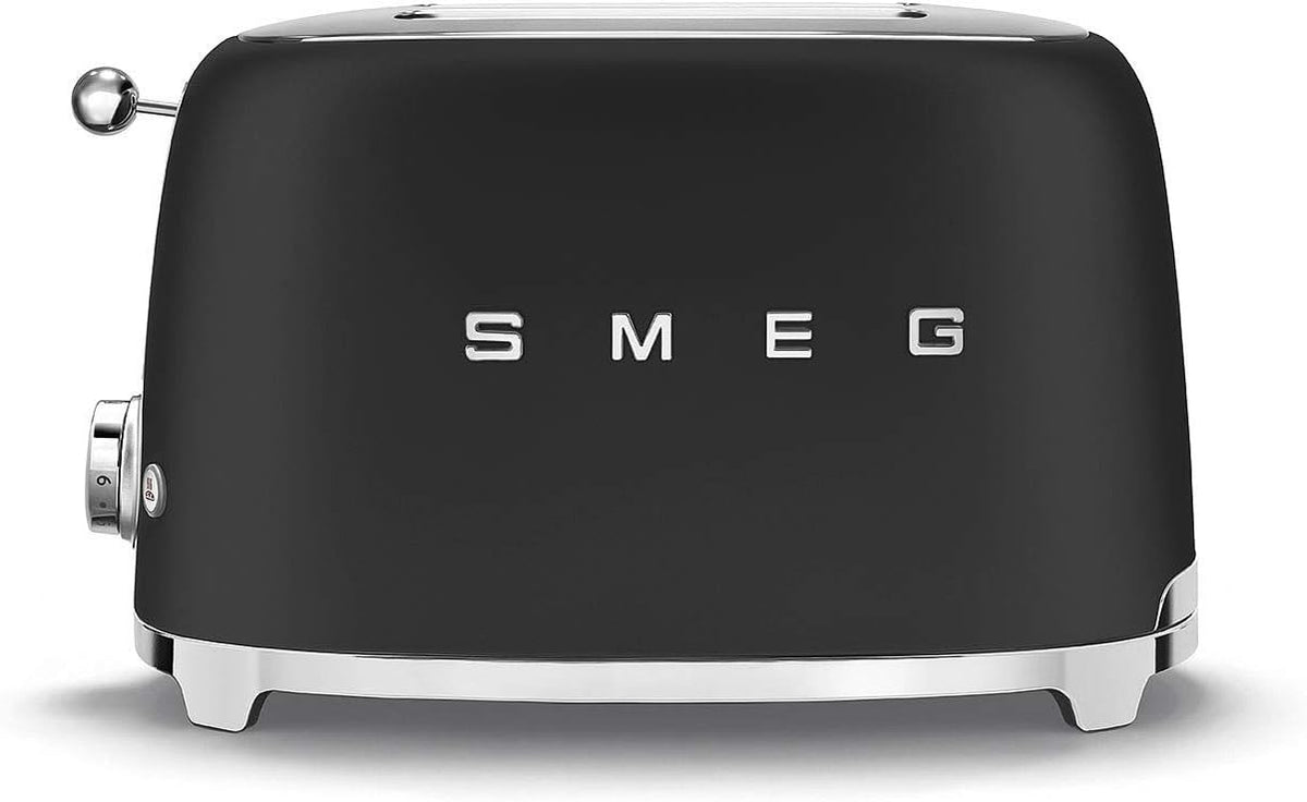 Smeg grille-pain, 950w – Noir | s 2 Fentes Mat - TSF01BLMEU