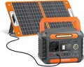 FF FLASHFISH groupe électrogène, 144,3 Wh – 60 W | 200 W, 230 V – Orange/Noir | FlashFish Generateur Électrique Avec Panneau Solaire