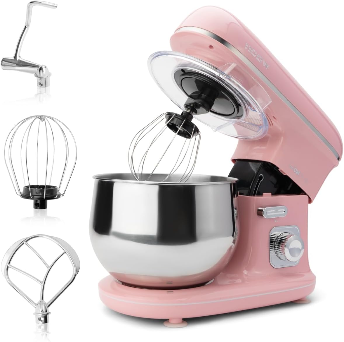 robot pâtissier Clatronic | Rose, Aluminium – 5 liters