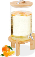 Distributeurs de boissons glacées Relaxdays | 8 litres, Transparent/Nature – Distributeur de Boisson Chaude ou Froide