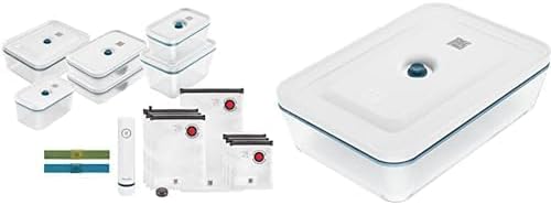 Appareils de mise sous vide ZWILLING – Blanc | Kit de démarrage de Mise sous Vide Fresh & Save, en Verre – 16 unités