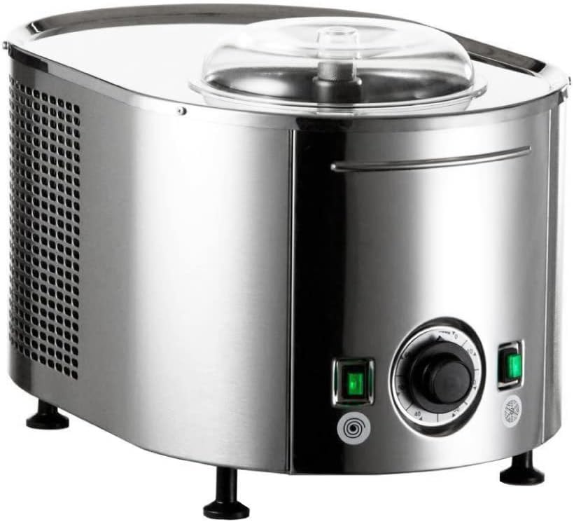 sorbetière Musso | 0,75l, Argent – Mini Lussino 4080 | Crème Glacée en 30min, Turbine à Glace Italienne pour la Maison