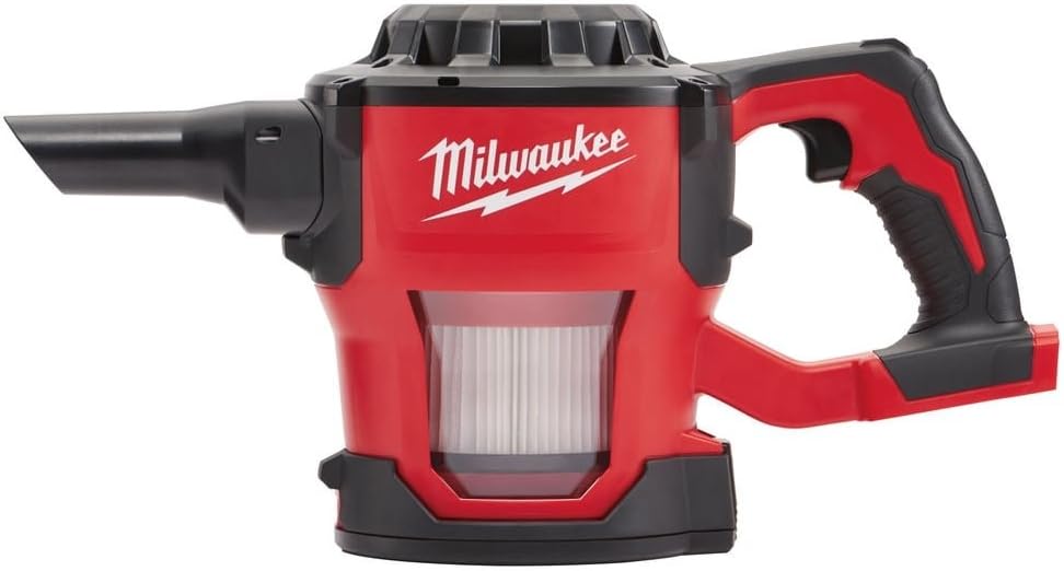 aspirateur eau et poussière Milwaukee | 18 V, Rouge/Noir – M18CV-0 Aspirateur manuel compact Corps seulement