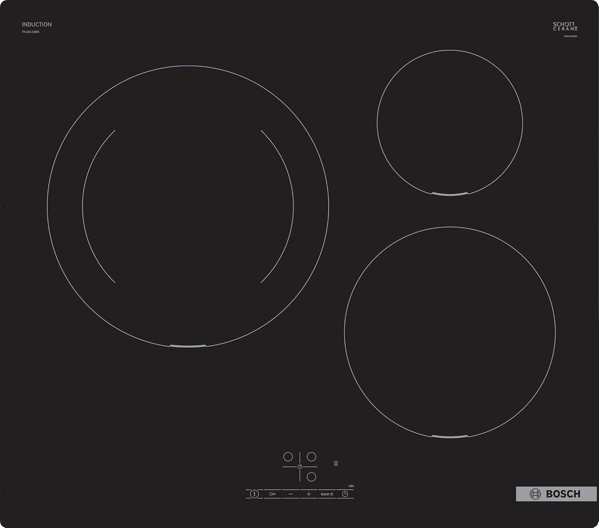 table de cuisson Plaque à induction BOSCH PUC611BB5E, plaque de cuisson – 60 cm | Noir, Bosch PUJ611BB5E – Plaque induction | Sans cadre