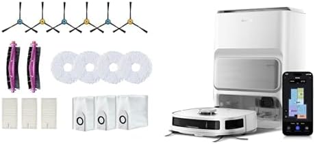 robot aspirateur EUREKA – aspirateur robot | Blanc/Noir/Rose/Bleu/Jaune, Bundle of J12 Ultra Laveur avec Station