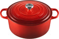 Le creuset Tajine en fonte émaillée - Cerise Cocottes, 30 cm – 8,4 L | 7,165 kg, Rouge – Le Creuset Cocotte Signature en Fonte Émaillée avec Couvercle