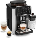 machine à café KRUPS | cafetière, Noir/Argent – Sensation Lait | Expresso automatique, 6 boissons – Carafe à lait Cappuccino