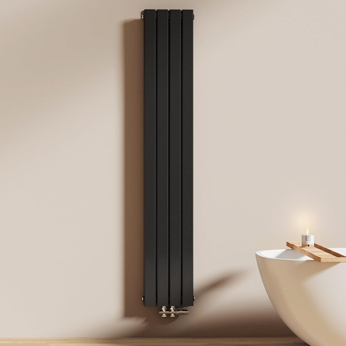 EMKE Radiateurs, 180x30 cm – le radiateur est fabriqué en acier SPCC de haute qualité | conforme à la norme EN 442 et certifié CE, Noir