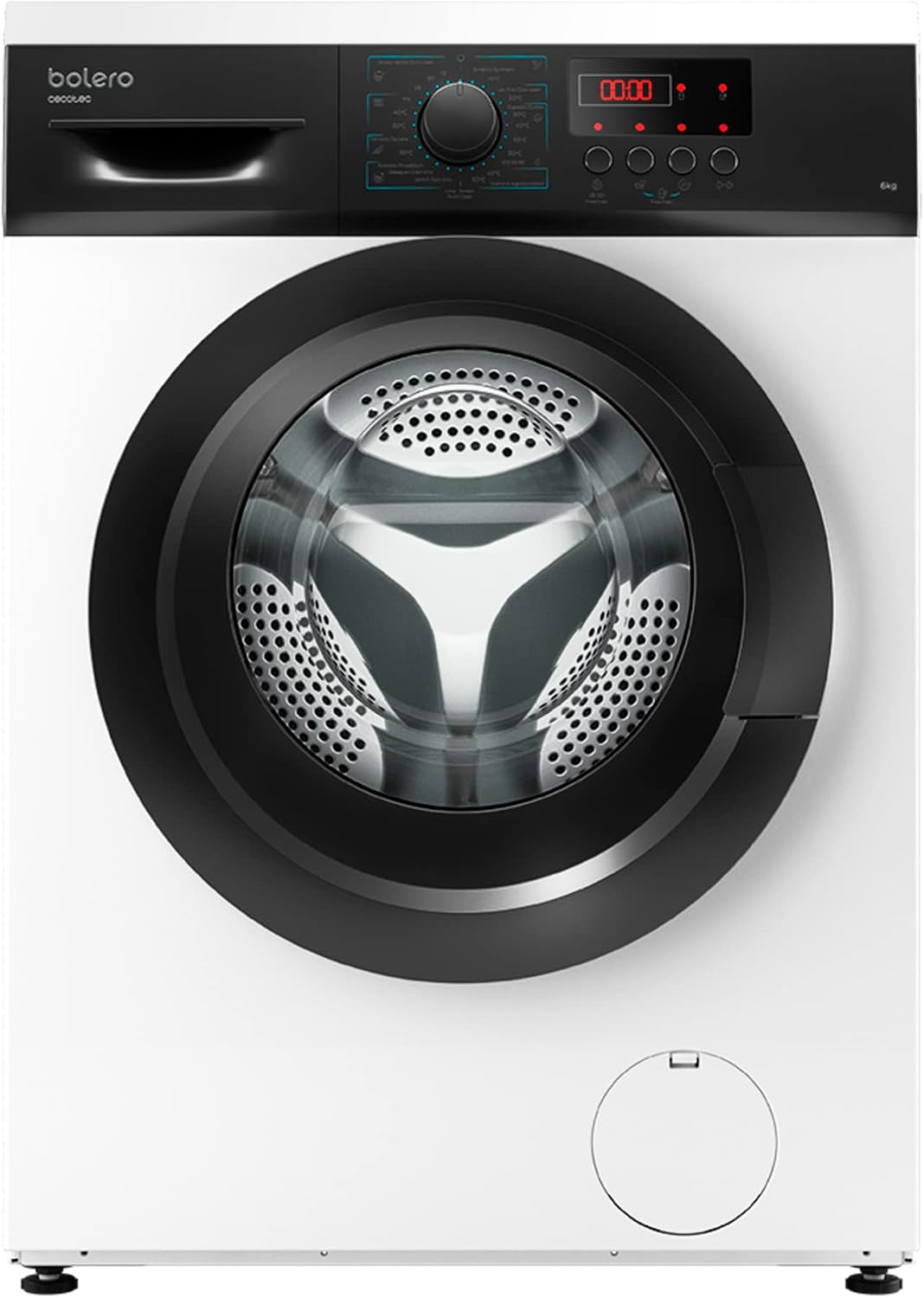 Cecotec lave-linge, 6 kg – 1000 rpm | 2000 W, Noir/Blanc – Machine à laver Charge avant Bolero DressCode 6000 Installation incluse