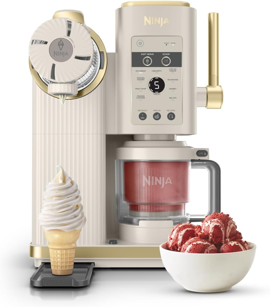 sorbetière NINJA | Beige/Or, milkshakes et plus encore – option de mélange | or pierre