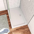 AICA sanitaire Cabines et parois de douche, 120x80 cm – 3 cm | 55 mm, en marbre minéral et mixte résine – il est très solide et durable