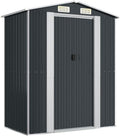 Abris de jardin vidaXL – 192x108x223 cm | Anthracite, Abri de Jardin Acier galvanisé – Rangement de Jardin pour Les Outils