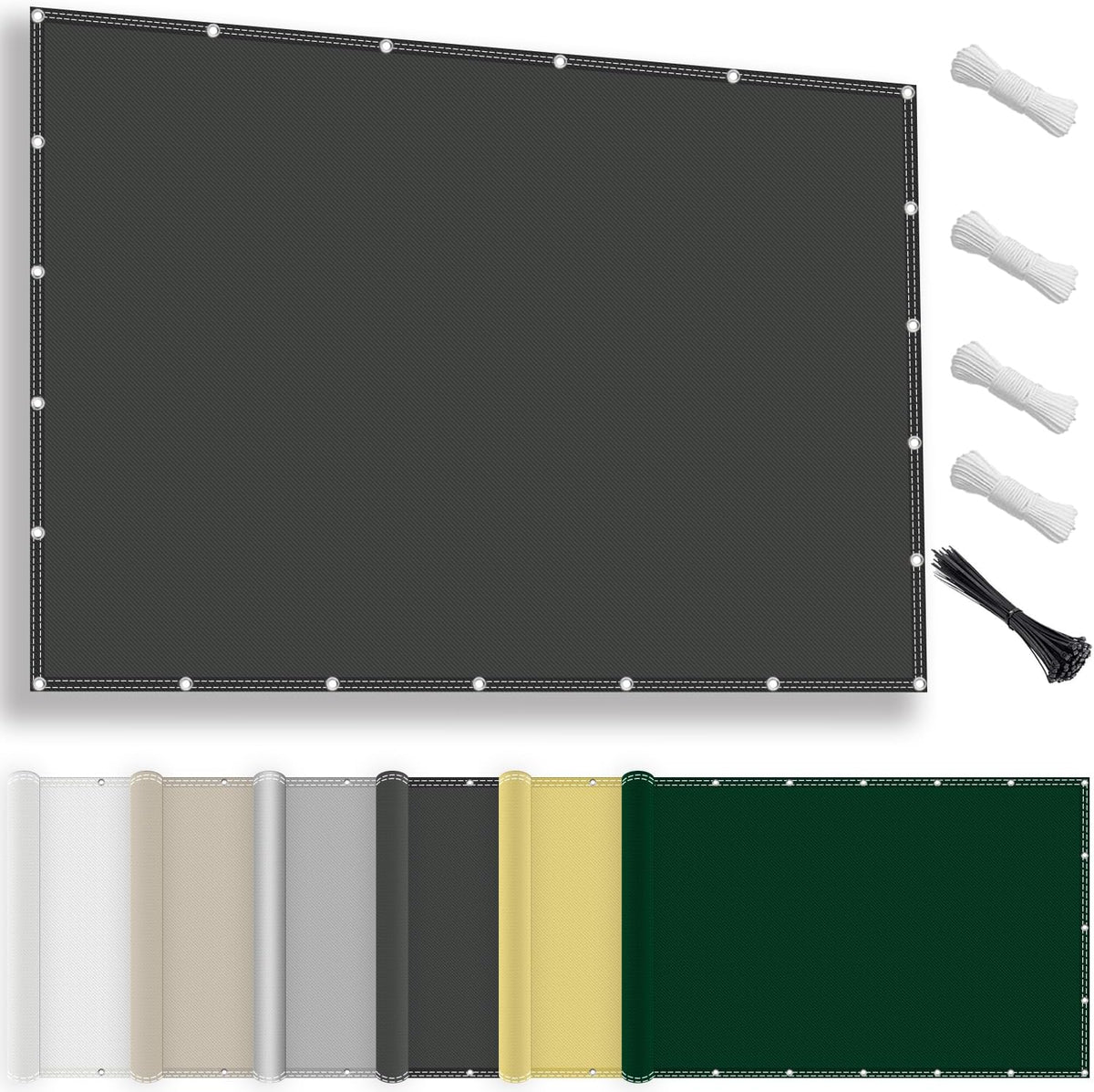 LYYK Voiles d'ombrage, 3x4M – 100 % polyester | Voile d'ombrage rectangulaire imperméable, Toile d'ombrage UV Protection à 95%