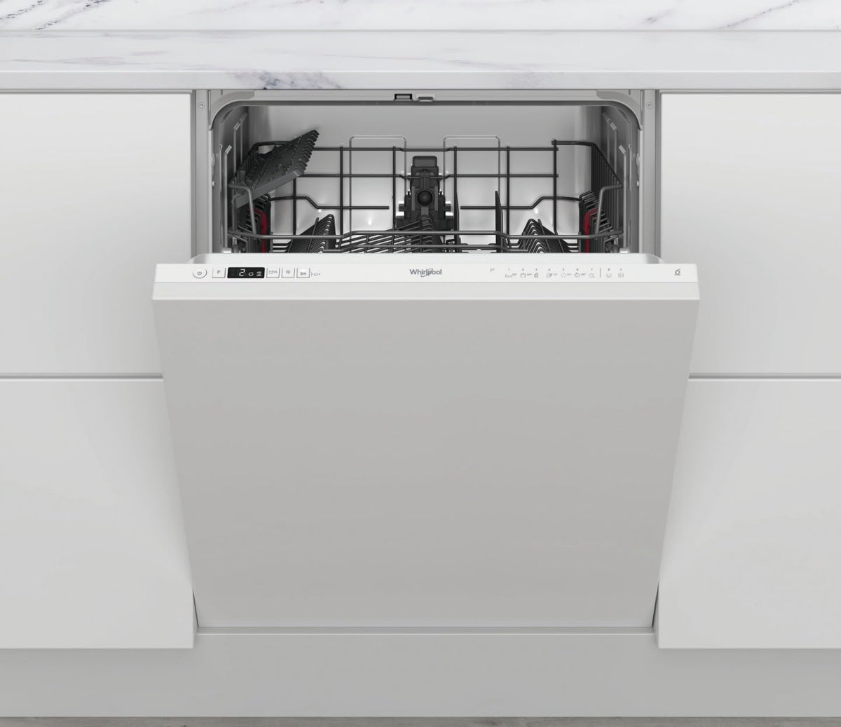 Whirlpool Lave-vaisselles standards, 60 cm – 46db | Blanc, Lave-vaisselle 14 Couverts Tout Intégrable - W2IHKD526A