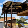 Revêtement en plastique Pllrbvshs | 2 mm, 156X400CM – 5.1X13.1 | Polycarbonate (PC), Gris – Plaques de Toiture en Polycarbonate Transparent