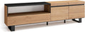 meuble TV Skraut Home | 12 cm de hauteur, 8 cm – 200x57x35 cm | Chêne/Noir, Banc Télé – Grand Espace de Rangement