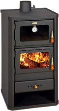 Cuisinières Nana IF – Noir | EEK A - Prity FM - 12.1 Poêle à bois avec four, poêle à bois à haute puissance de chauffage efficace pour la maison