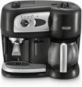 machine à café De'Longhi – cafetière | Noir/Argent, BCO261B.1 Espresso Combinée – espresso manuel ou café filtre | Capacité jusqu'à 10 tasses