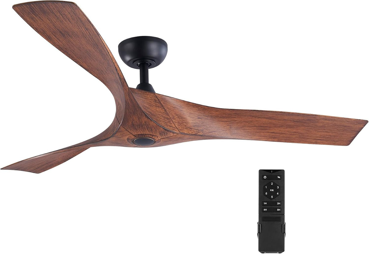 Ventilateurs VONLUCE | 132CM, 52 Pouces – Noyer/Noir