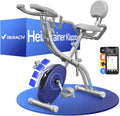 Cardio-training MERACH | 1 V, Bleu/Gris – Velo D Appartement Silencieux avec App Entraînement | Écran LCD, Mesure du Pouls