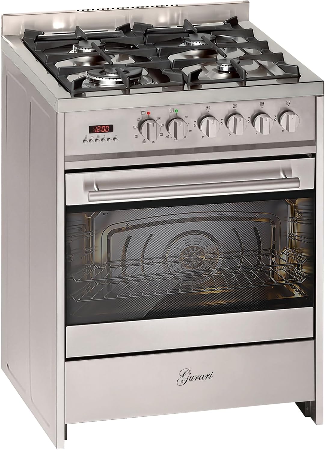 Cuisinières Gurari – 60 litres brut/55 litres de volume net | 60 cm, 60 l – 4 kW | Argent