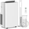 climatiseur portable HOMCOM | 12000 BTU, 35 m – Blanc | Climatiseur mobile, refroidissement – déshumidificateur