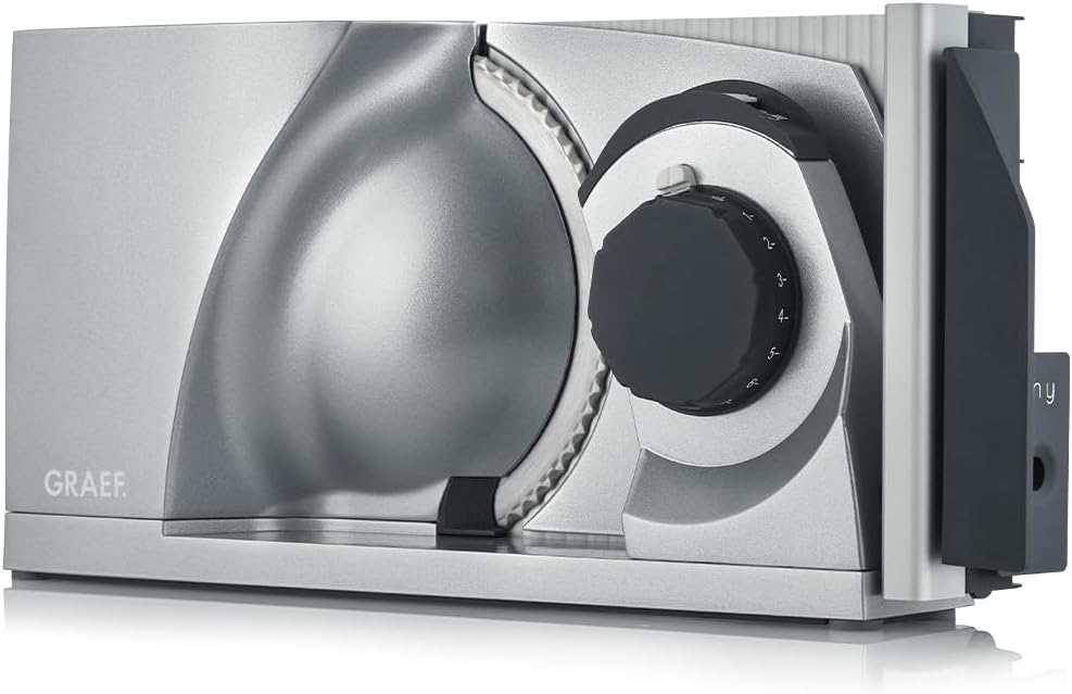 trancheuse électrique GRAEF | 170 mm, 15 mm – Argent/Noir | MYtiny MT1000 - Trancheuse universelle pliable