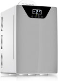 GIZNXBA mini réfrigérateur, 20l – 220 V | Argent, Mini Frigo De Chambre De Chambre avec Affichage LCD De La Température