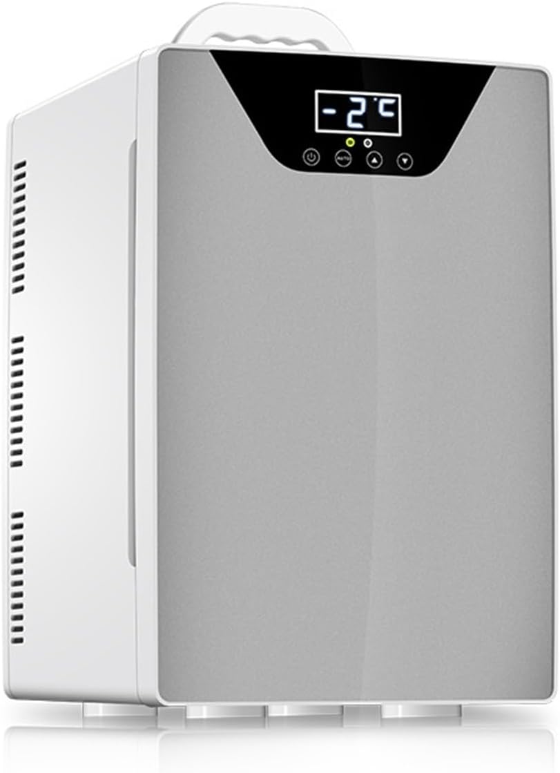 GIZNXBA mini réfrigérateur, 20l – 220 V | Argent, Mini Frigo De Chambre De Chambre avec Affichage LCD De La Température