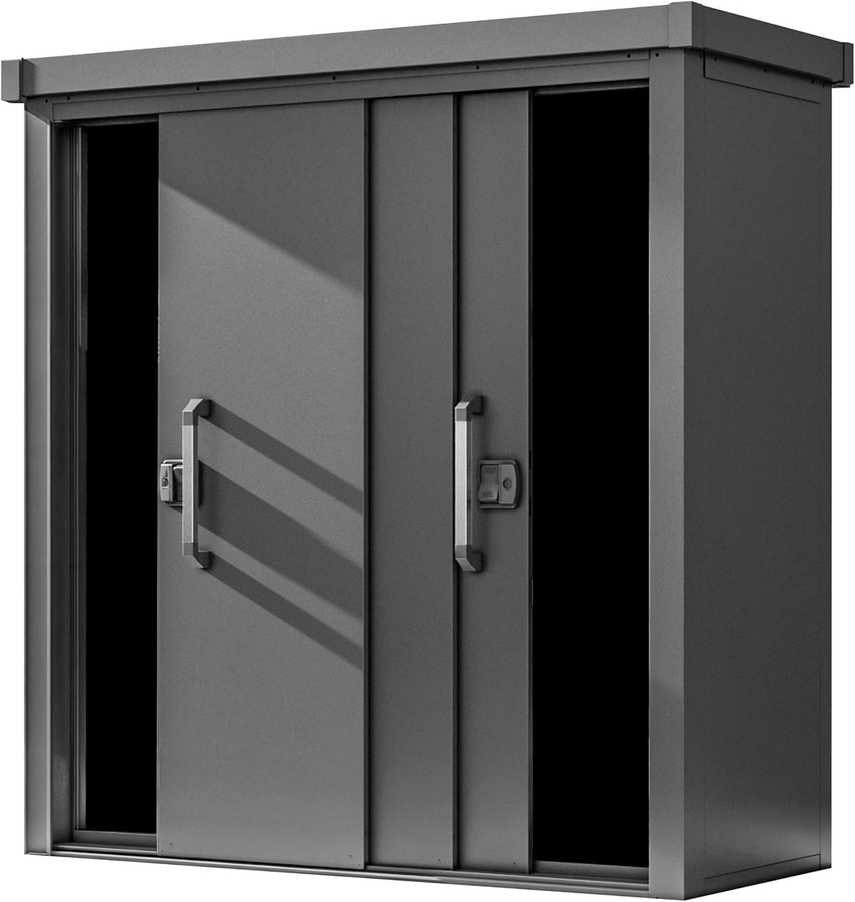 armoire GFP, 180x78x191 cm – Anthracite | Primeyard de Jardin en métal Abris de Jardin, Plancher Inclus