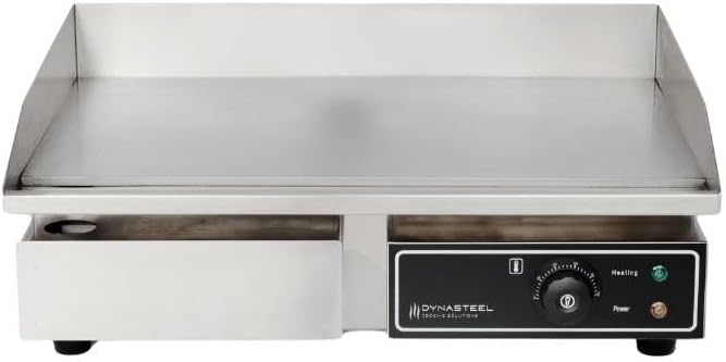 plancha Dynasteel | 55 cm, Argent – Électrique Professionnelle - Lisse