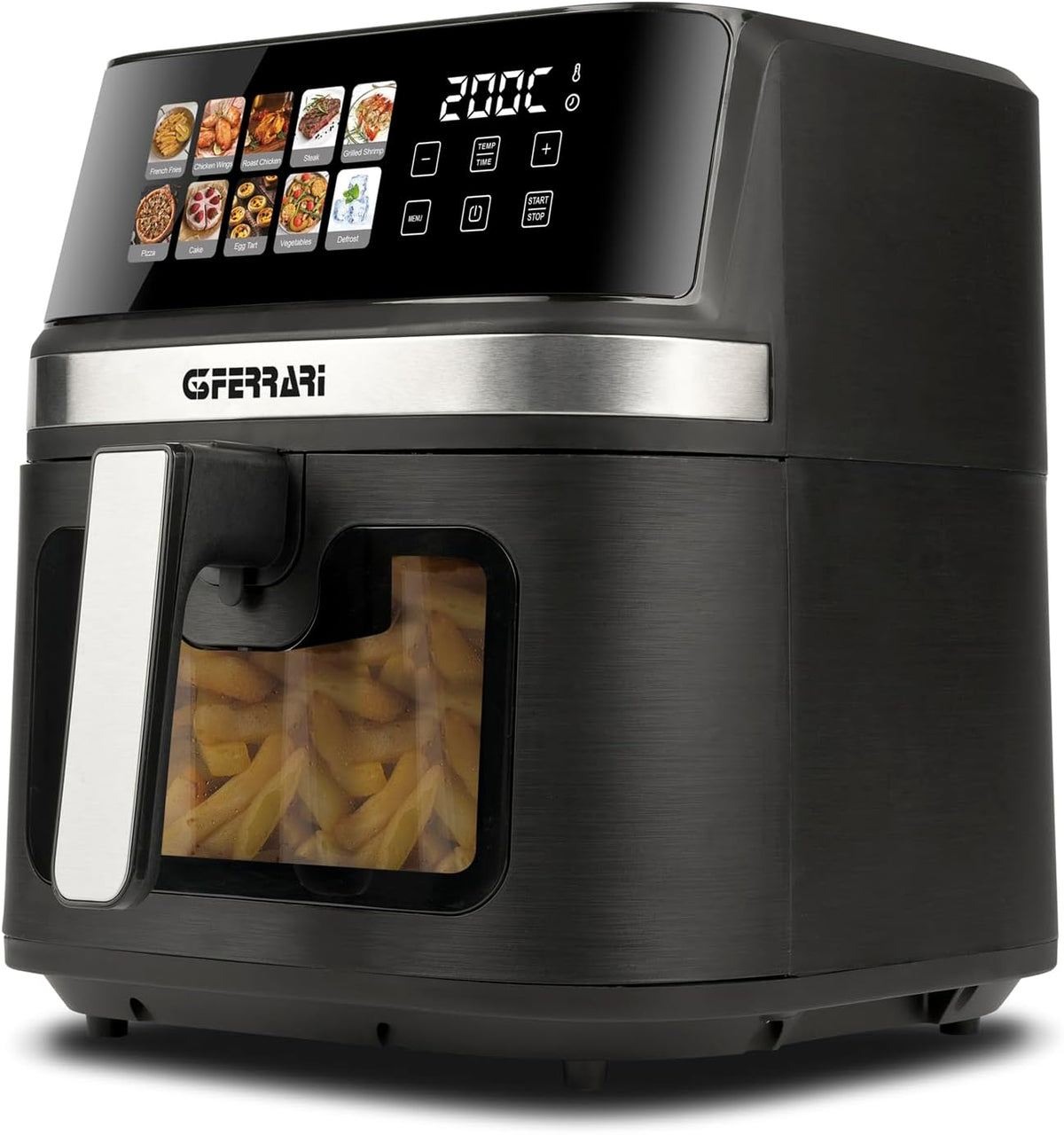 friteuse à air chaud G3 Ferrari – air fryer | 8 L, 8 Litres – 1700 W | Noir/Argent, G10212 Friggisano Friteuse à Air – Écran Digital Couleur