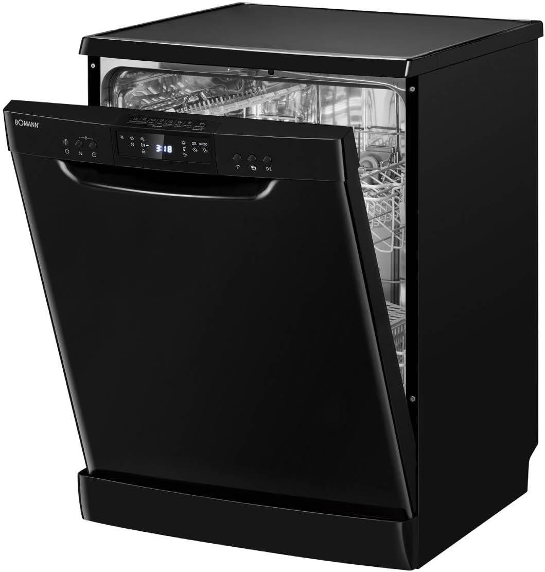 Bomann Lave-vaisselles posables, 60 cm – Noir | GSP 7419 Lave-vaisselle, 14 places – sur pied ou sous comptoir